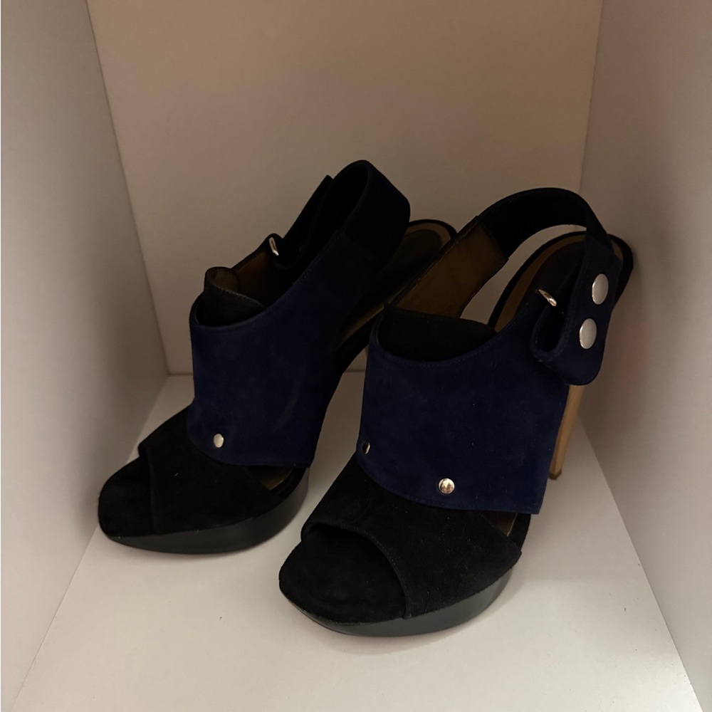 Marni suede colorblock heels